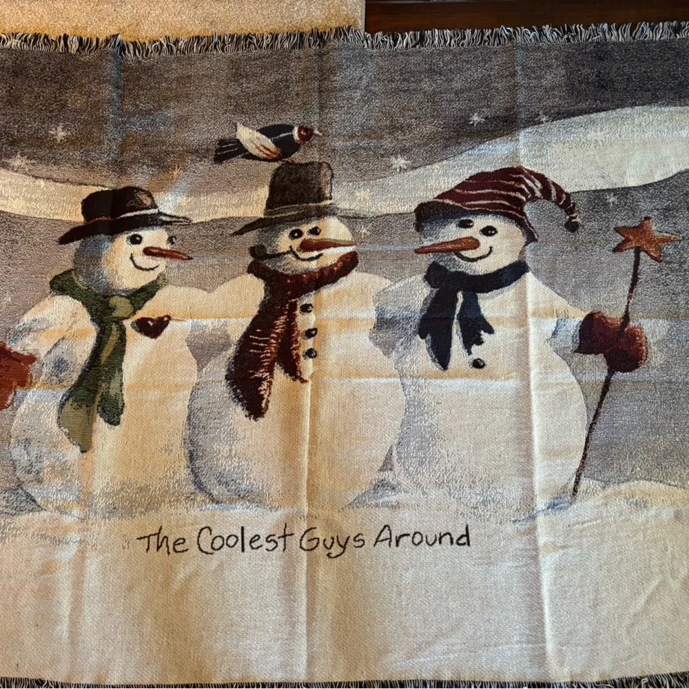 Festive Snowman Tapestry Blanket